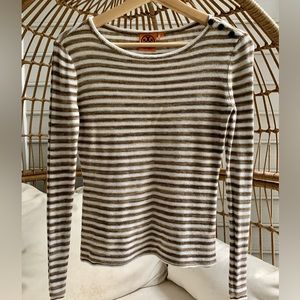 Tory Burch Long Sleeve Striped Shirt